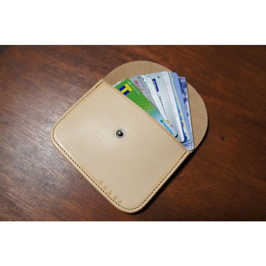 BOSSA ヌメ革製 シンプル 大きい カード入れ BC6 生成り コインケース 小銭入れ 財布 本革製 レザー 牛革製 日本製|bossa|02
