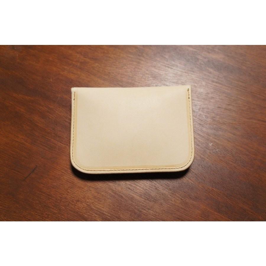 BOSSA ヌメ革製 シンプル 大きい カード入れ BC6 生成り コインケース 小銭入れ 財布 本革製 レザー 牛革製 日本製|bossa|03
