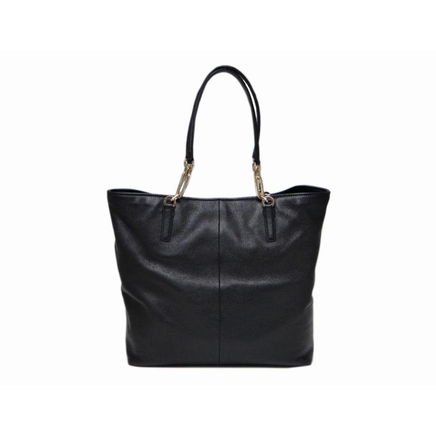 COACH（コーチ） 26225 レザー ラージトートバッグ ブラック＜USED