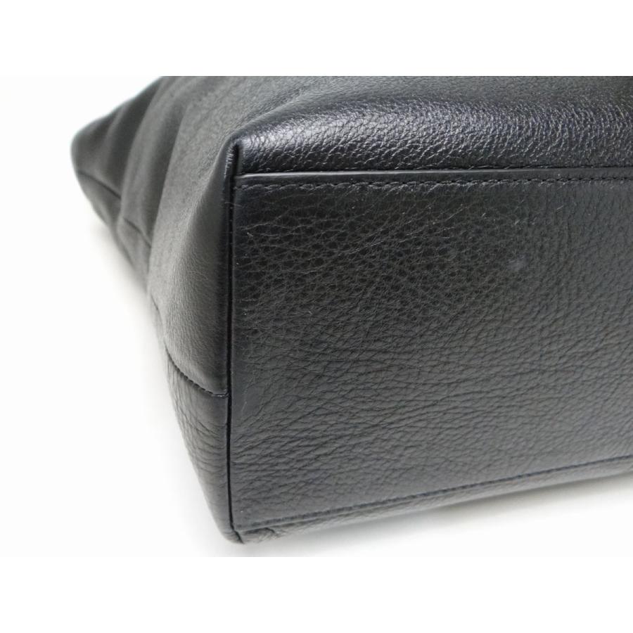 COACH（コーチ） 26225 レザー ラージトートバッグ ブラック＜USED
