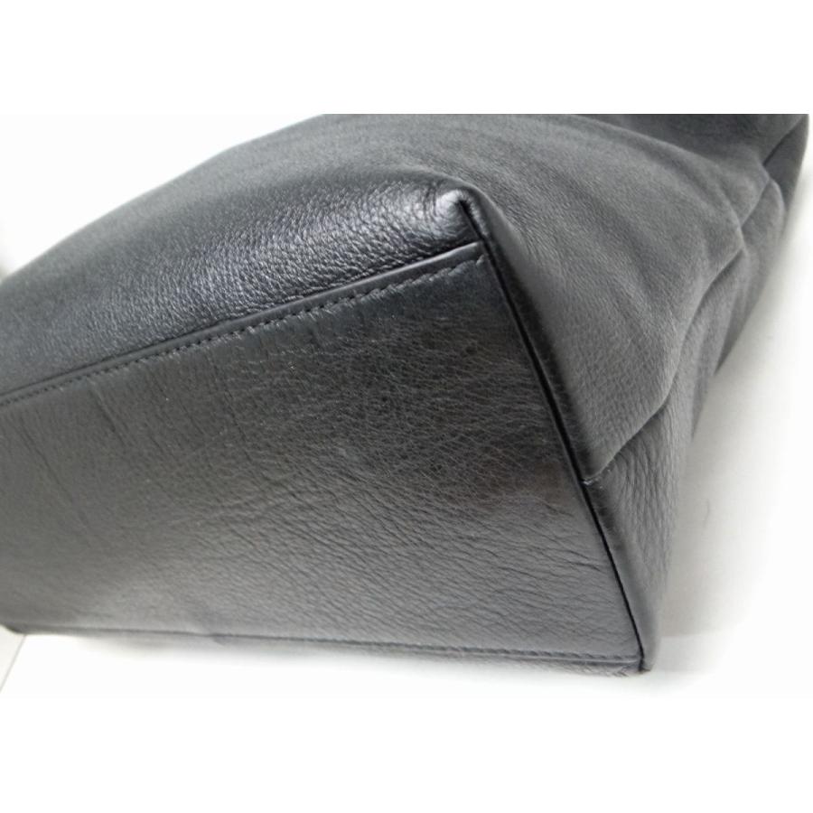COACH（コーチ） 26225 レザー ラージトートバッグ ブラック＜USED
