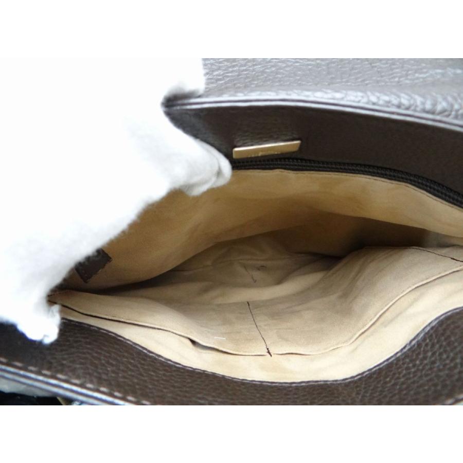 美品　dunhill ダンヒル ショルダー　レザー 本革 ダークブラウン dunhill ダンヒル Dunhill 斜め掛けショルダーバッグ レザー