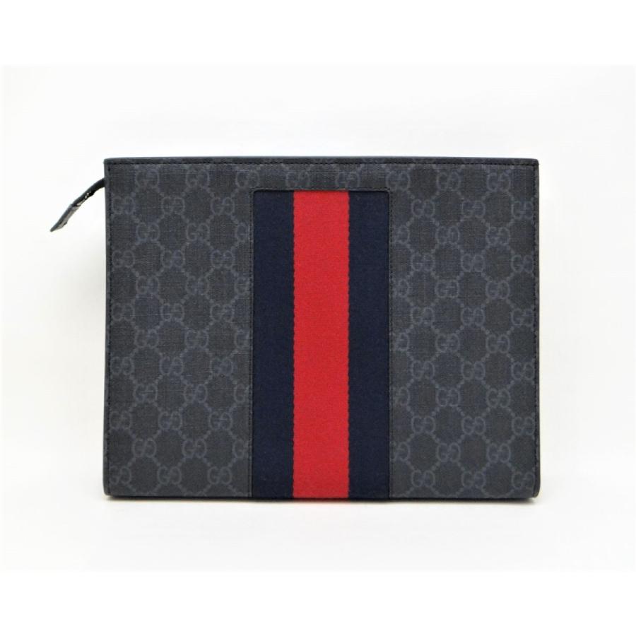 GUCCI グッチ 475316 GGスプリーム ウェビングライン クラッチバッグ 