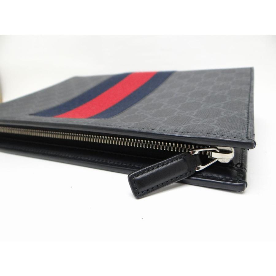 GUCCI グッチ 475316 GGスプリーム ウェビングライン クラッチバッグ 