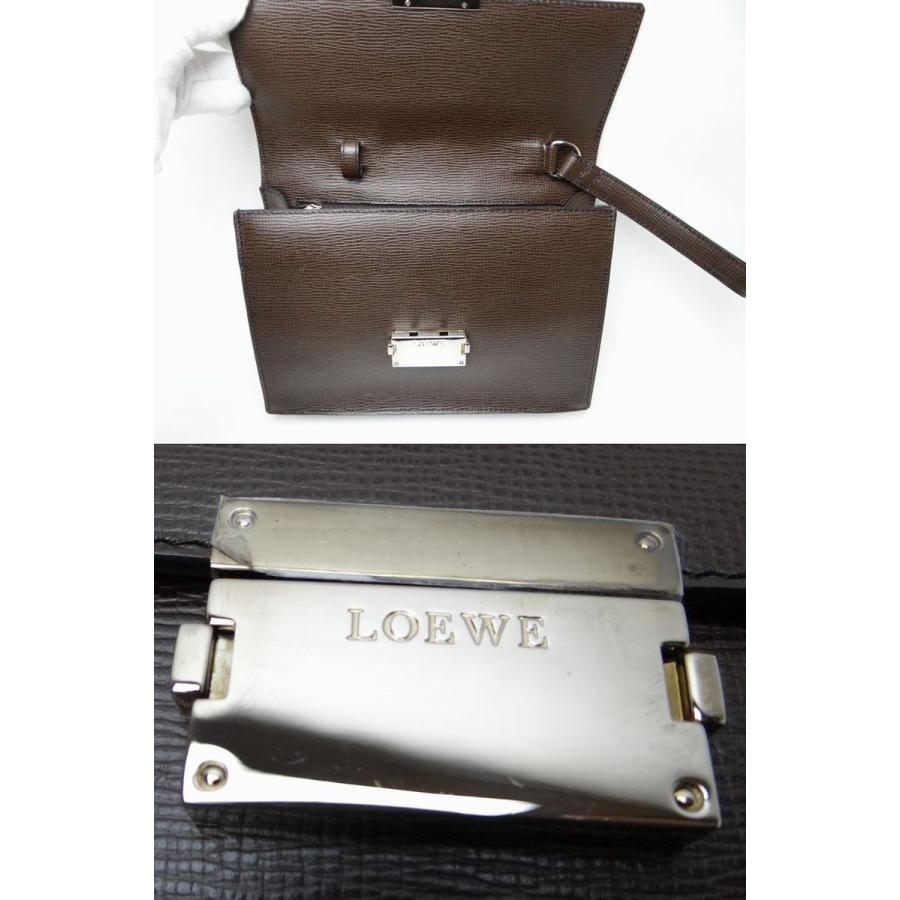 LOEWE ロエベ CITY レザーセカンドバッグ ダークブラウン＜新品同様品＞｜bossfull｜04