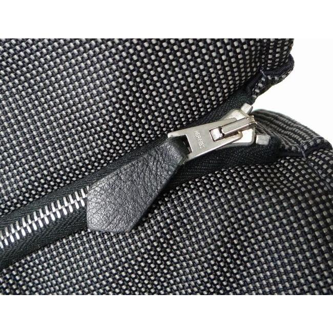 エールライン HERMES エルメス セカンドポーチ グレー×ブラック＜USED