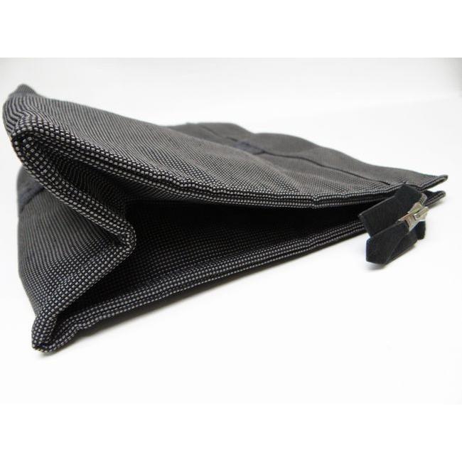エールライン HERMES エルメス セカンドポーチ グレー×ブラック＜USED