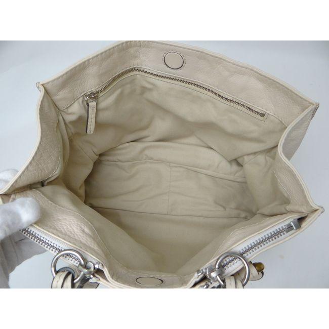 Chloe クロエ パディントン レザー トートバッグ アイボリー＜USED