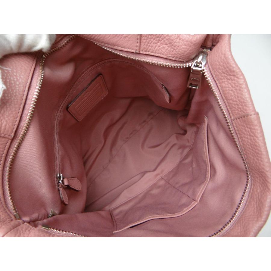 COACH（コーチ） F34511 レザー 2WAYショルダーバッグ ピンク＜USED