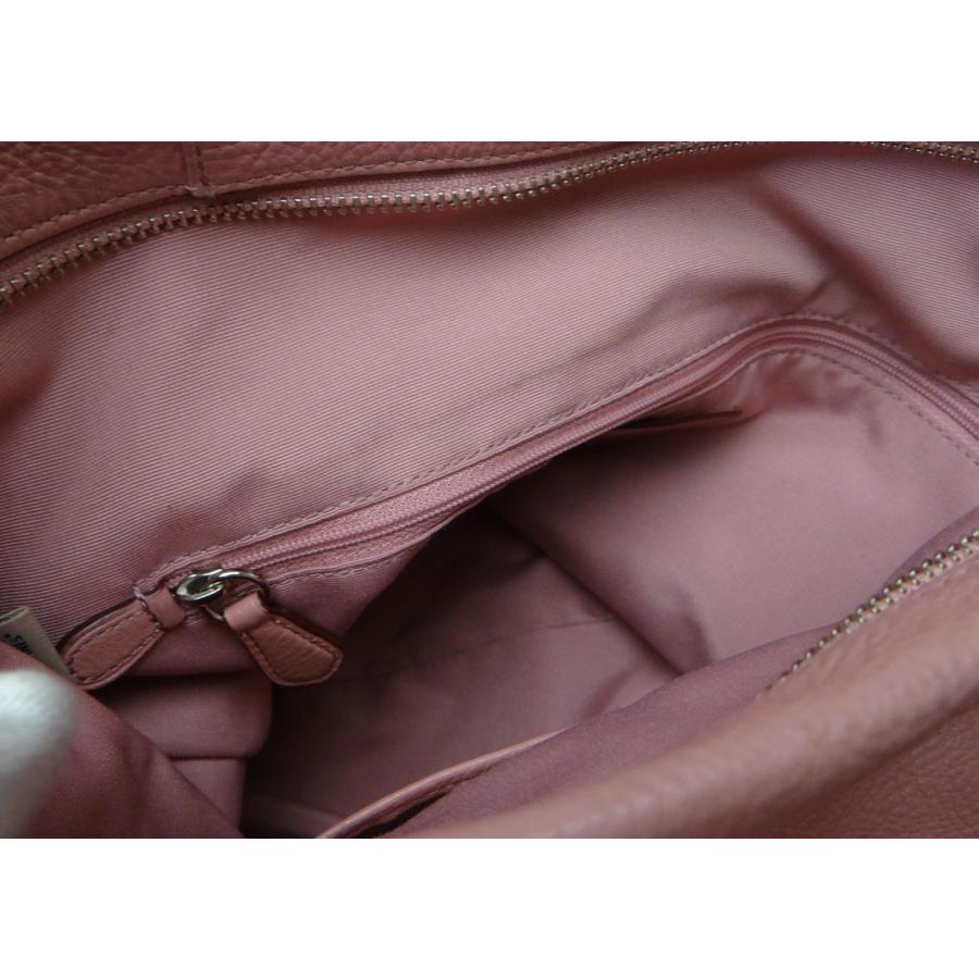 COACH（コーチ） F34511 レザー 2WAYショルダーバッグ ピンク＜USED