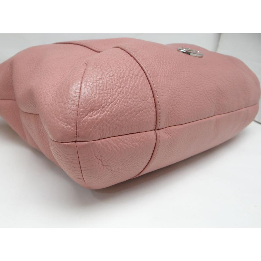 COACH（コーチ） F34511 レザー 2WAYショルダーバッグ ピンク＜USED