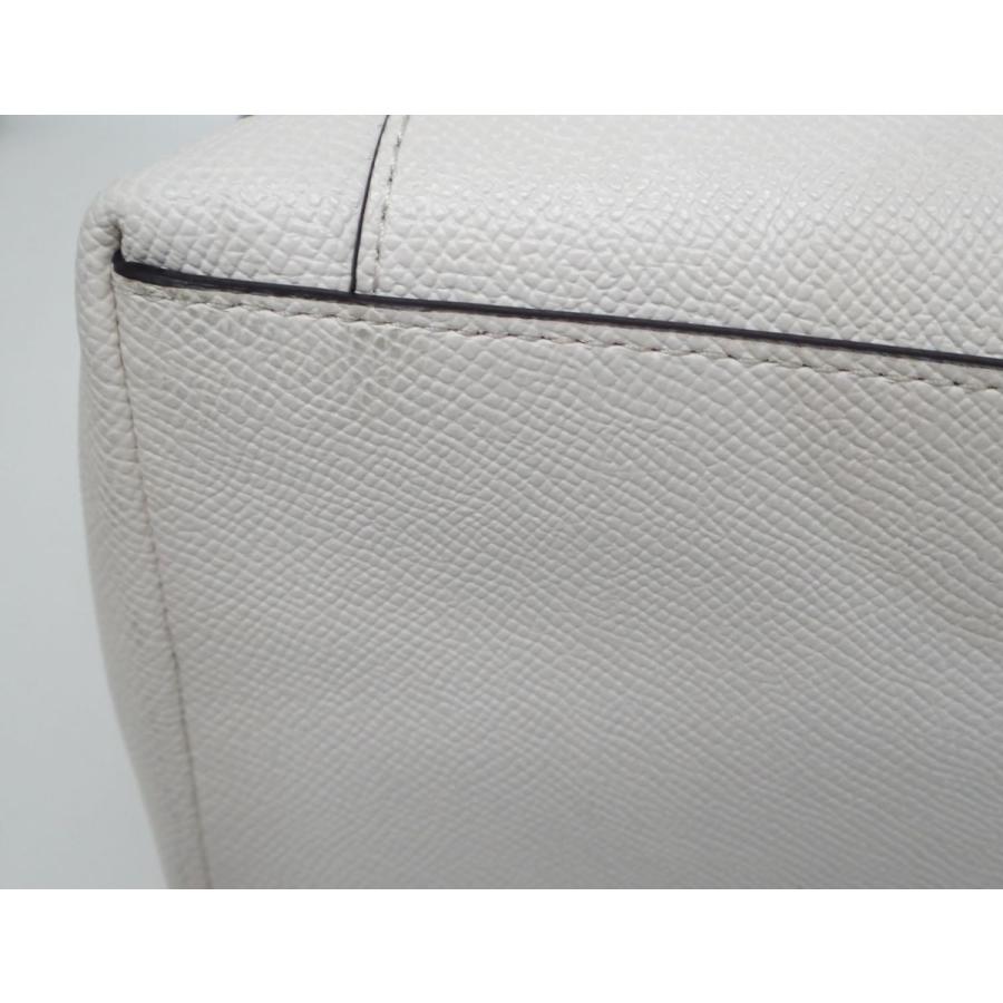 新品　COACH ビジネスバッグ グレー/ホワイト COACH（コーチ） F57526 レザー トートバッグ ホワイト＜USED