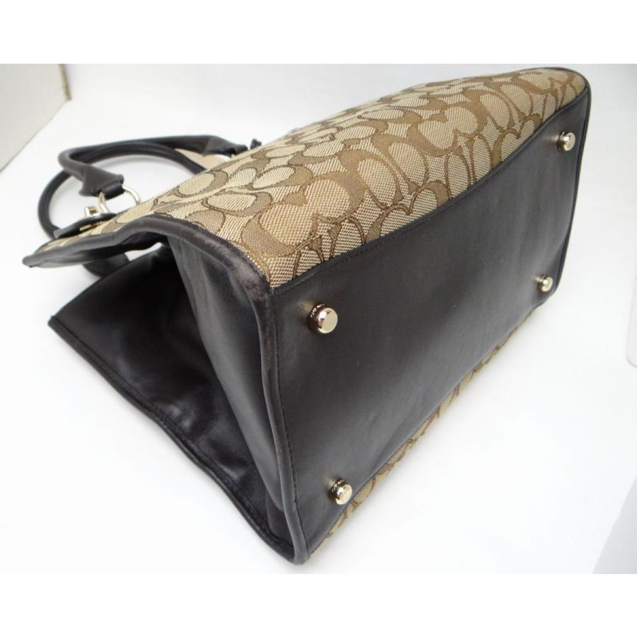 COACH コーチ 33524 シグネチャー 2WAYトートバッグ カーキ×ダーク  