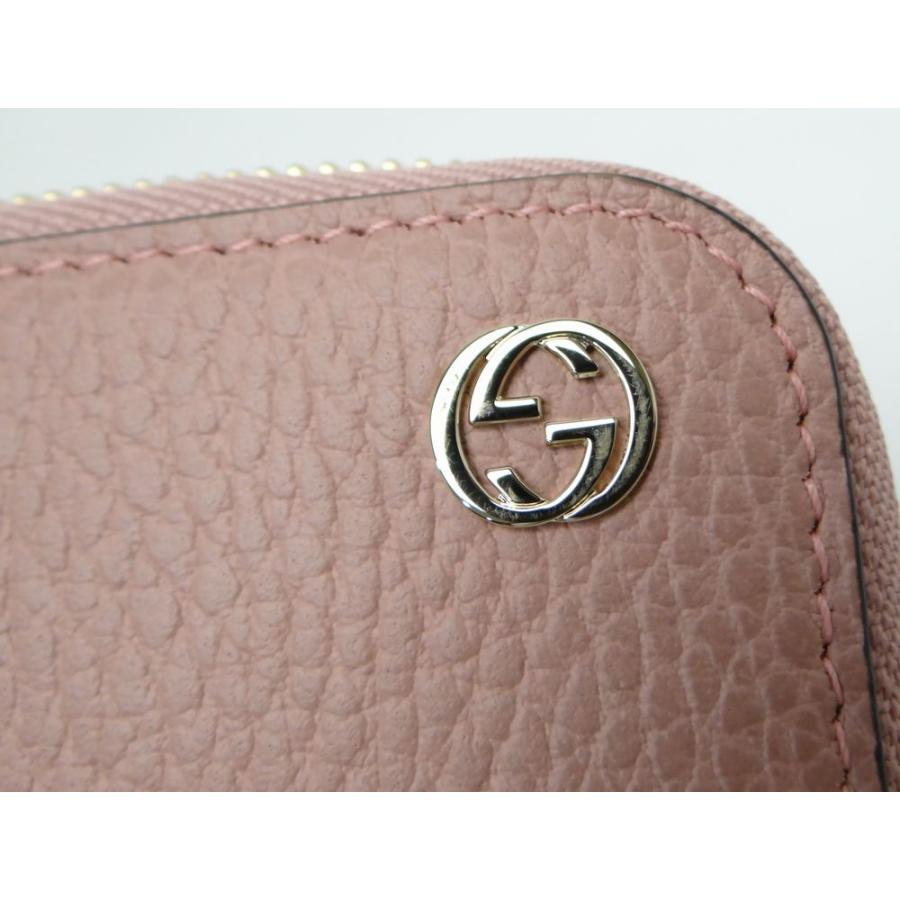 GUCCI グッチ 449347 インターロッキングG レザー ラウンド