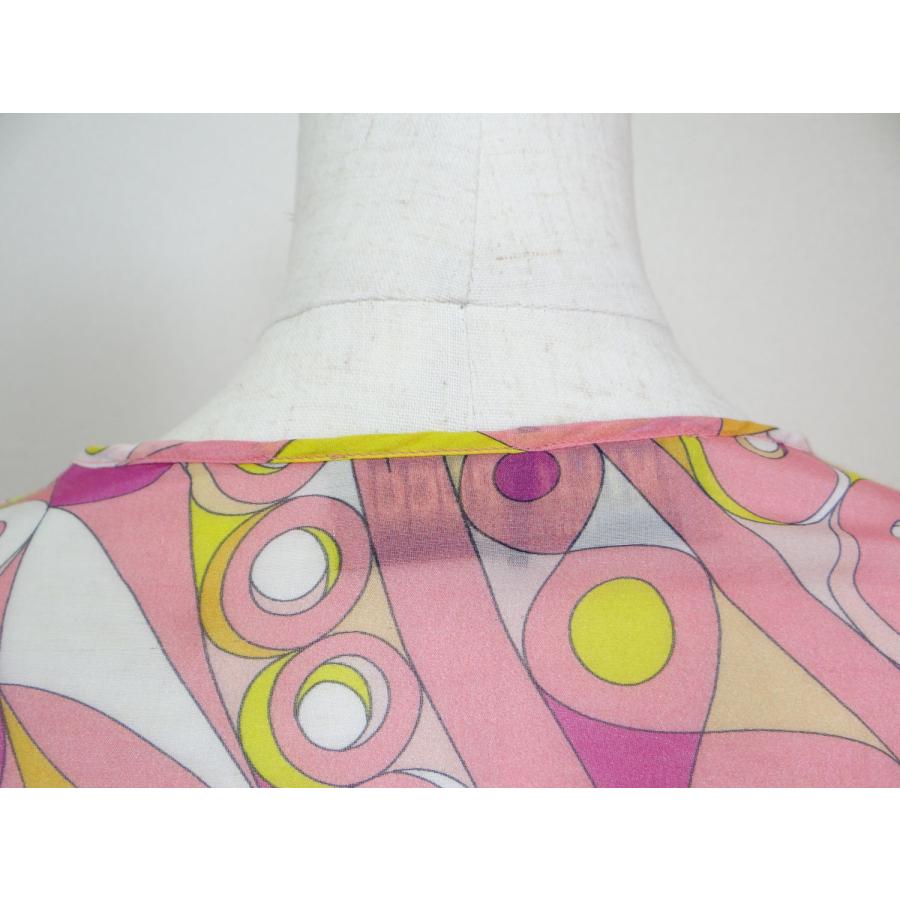 【超美品】エミリオプッチ  チュニック 34 EMILIO PUCCI エミリオプッチ シルク×綿 チュニック ピンク系