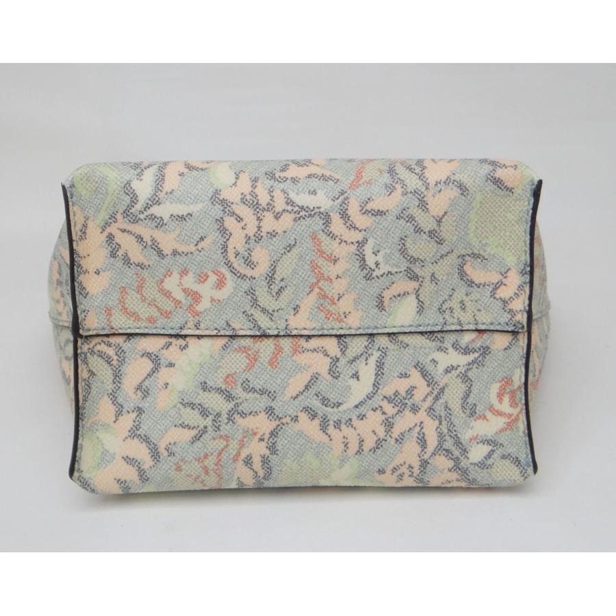 TORY BURCH（トリーバーチ） PVC×レザー ボタニカル柄ポーチ＜USED