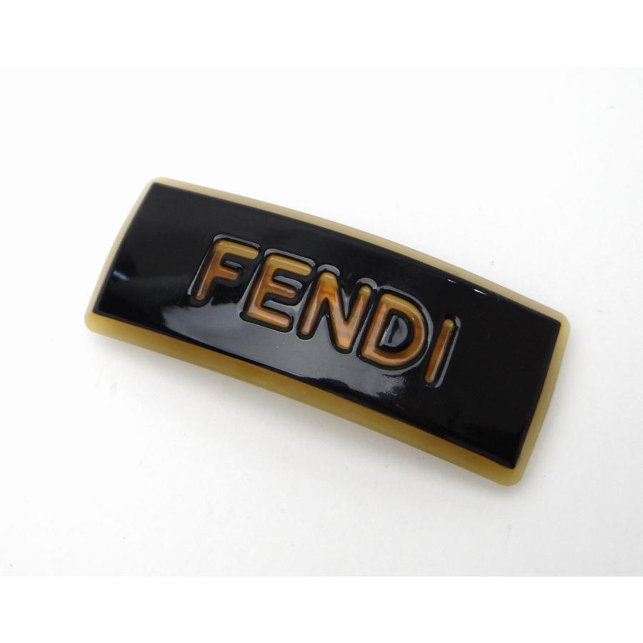FENDI（フェンディ） ロゴ バレッタ ヘアアクセサリー ブラック