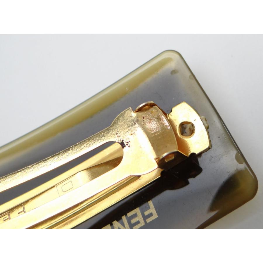 FENDI（フェンディ） ロゴ バレッタ ヘアアクセサリー ブラック