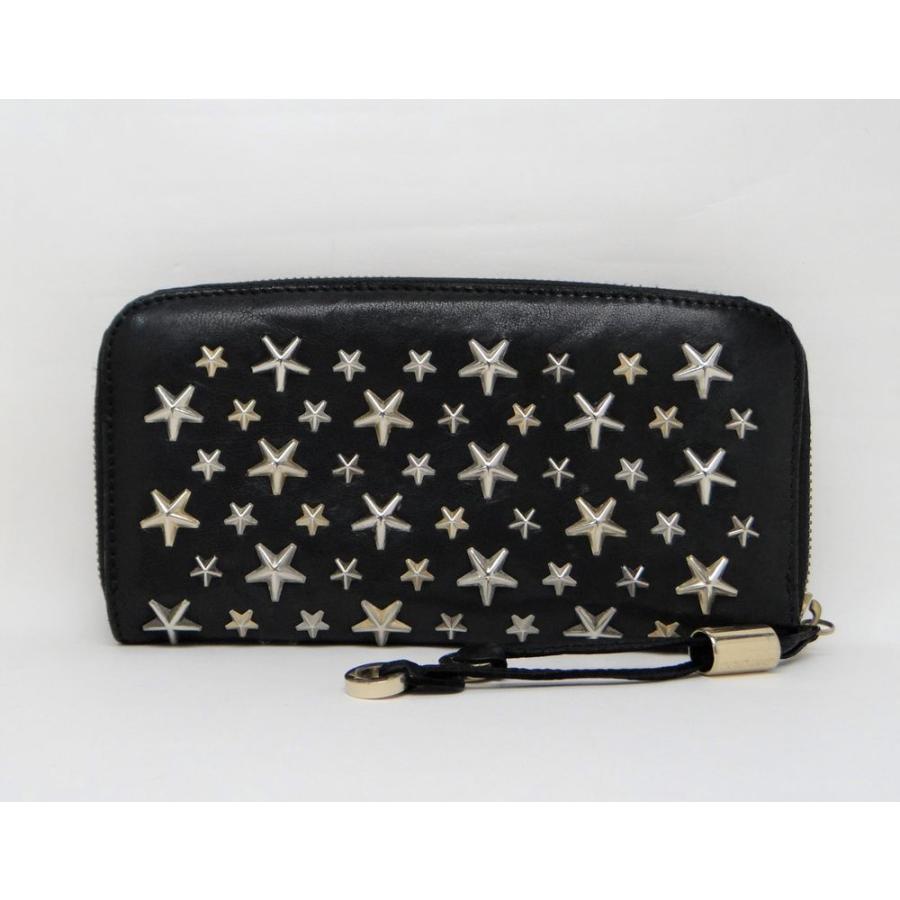新品同様‼️ 現行　ジミーチュウ　財布　長財布　スター　ラウンドファスナー JIMMY CHOO（ジミーチュウ） 財布 長財布 ラウンドファスナー スタッズ
