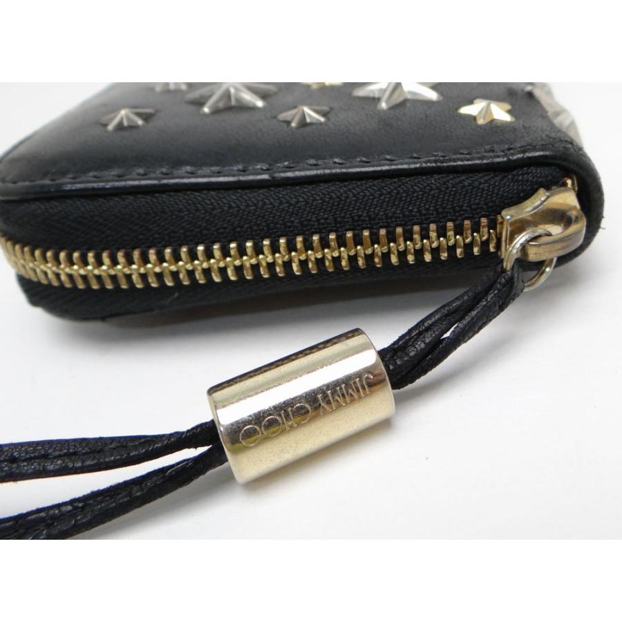 JIMMY CHOO ジミーチュウ スタースタッズ ラウンドファスナー長財布 ブラック＜USED＞【送料無料】｜bossfull｜09