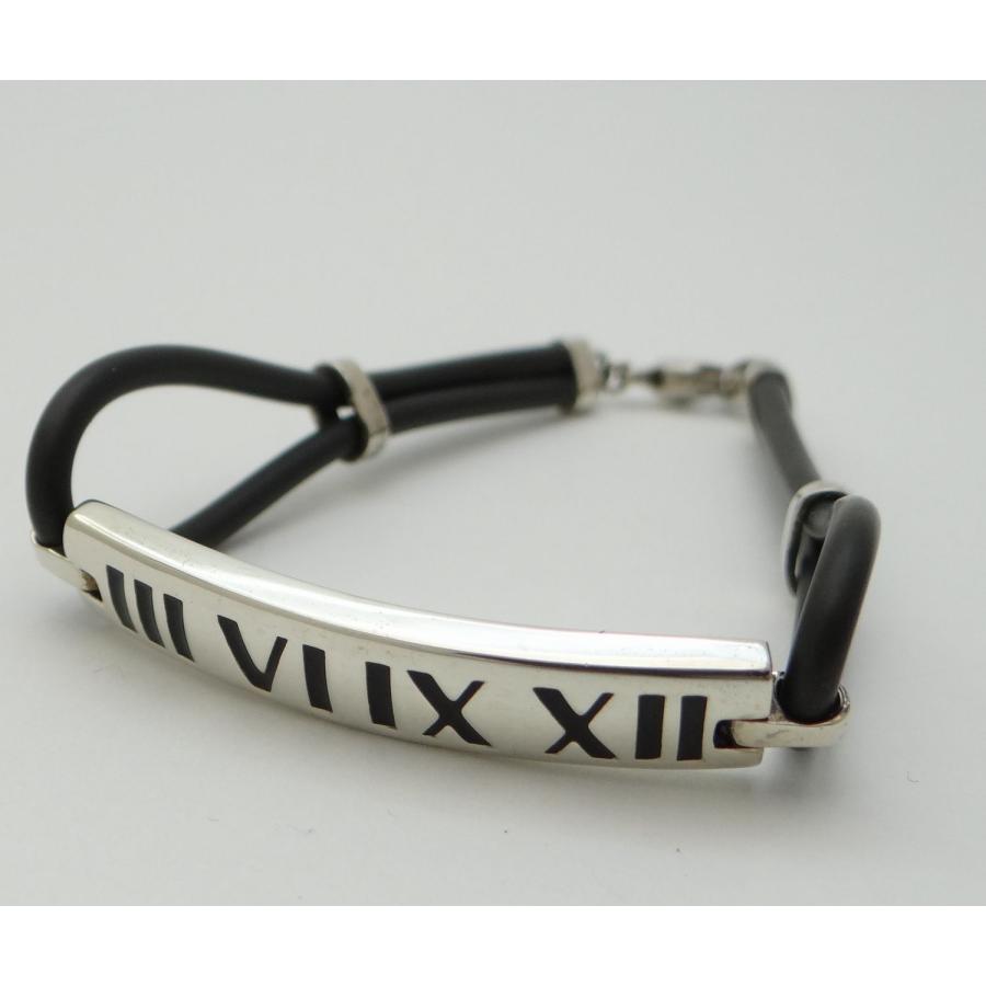 TIFFANY ティファニー　アトラス　ラバー　ブレスレット　SV925 TIFFANY&Co.（ティファニー） アトラス プレート ラバーブレスレット