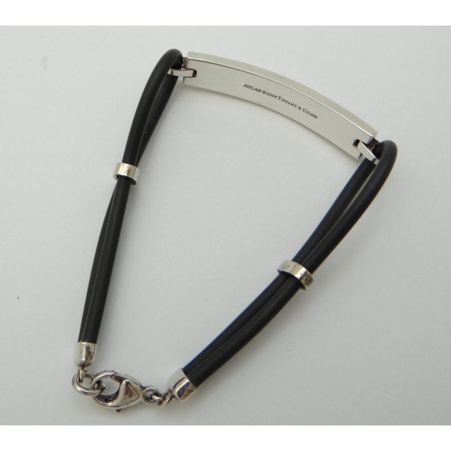 TIFFANY ティファニー　アトラス　ラバー　ブレスレット　SV925 TIFFANY&Co.（ティファニー） アトラス プレート ラバーブレスレット