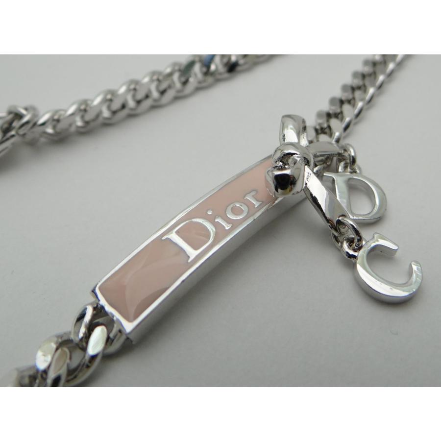 Christian Dior ディオール CDロゴ リボン プレート チョーカー Christian Dior ディオール CDロゴ リボン プレート チョーカー