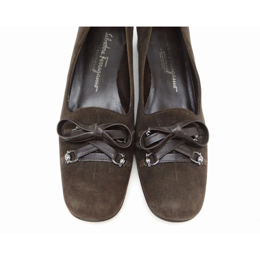 GANCINI SalvatoreFerragamo フェラガモ ガンチーニ リボン スエード