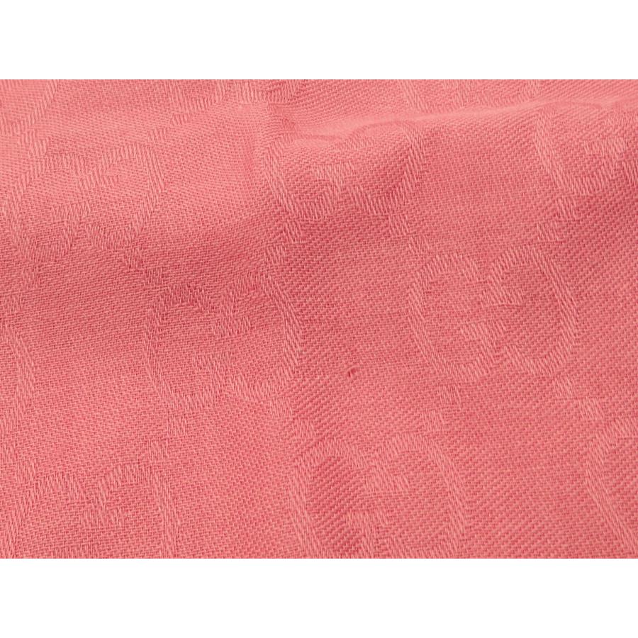 GG GUCCI グッチ ウール×シルク ストール ピンク＜USED＞【送料無料