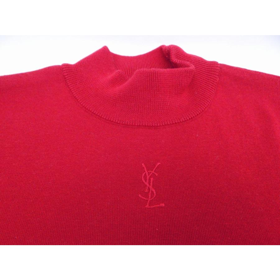 Yves Saint Laurent 半袖ニット M レッド