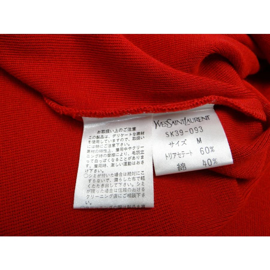 Yves saint Laurent イヴ・サンローラン　半袖ニット　赤 Yves saint Laurent イヴ・サンローラン 半袖ニット 赤
