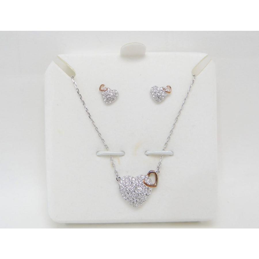 SWAROVSKI（スワロフスキー） ハート ラインストーン ネックレス