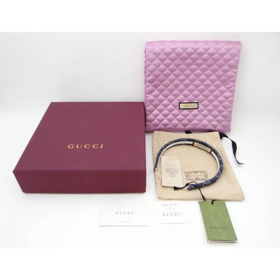GG GUCCI グッチ 652835 デニム ヘアバンド カチューシャ ヘア