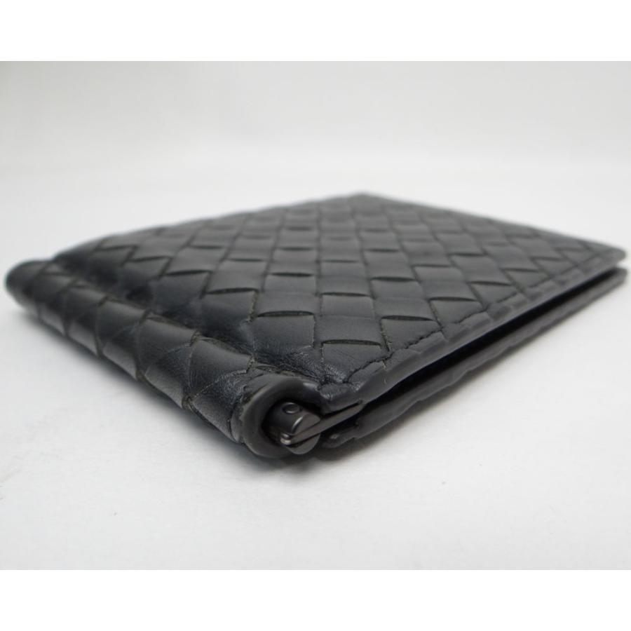 BOTTEGA VENETA ボッテガ・ヴェネタ イントレチャート 二つ折りマネークリップ カードケース ダークグレー＜USED＞｜bossfull｜06