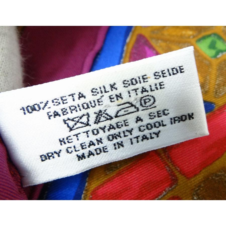 【美品】【希少】【レディース】YSL シルクスカーフ 多色 花柄 Yves Saint Laurent（イヴ・サンローラン） ビジュー フラワー 花柄