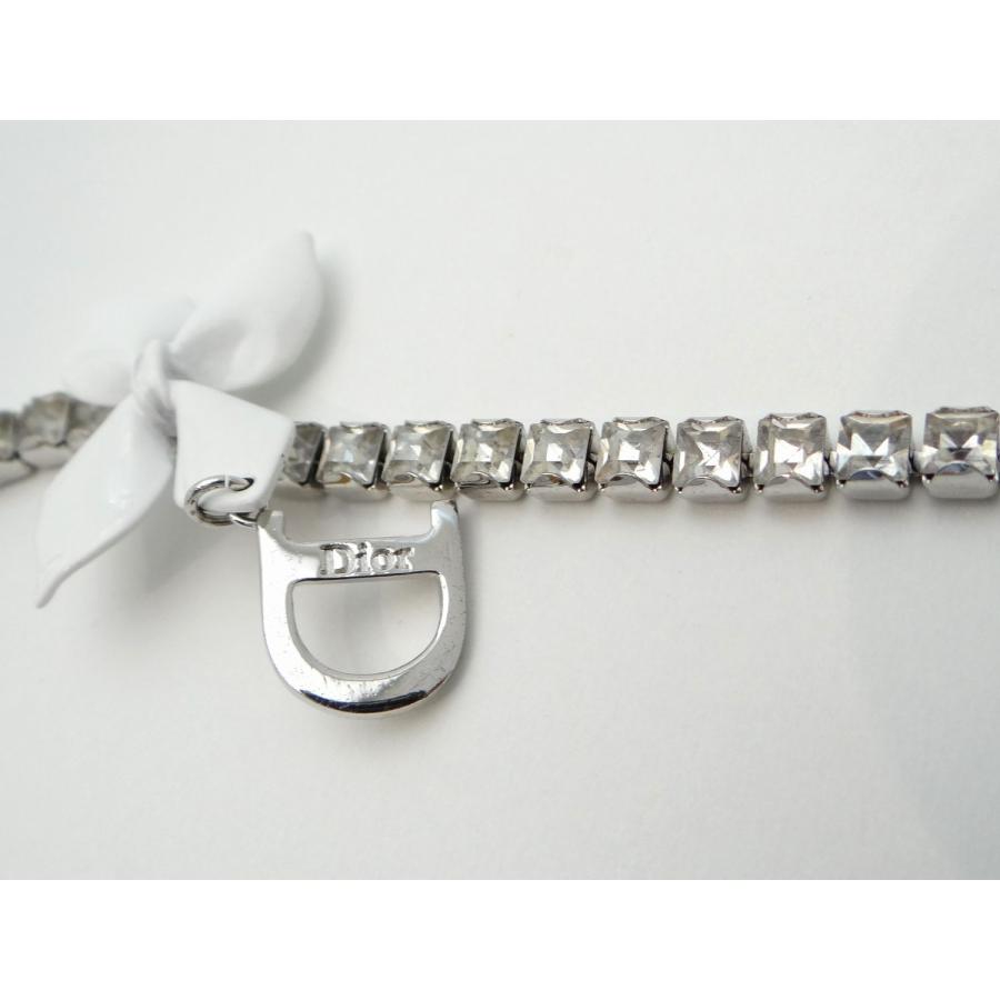 Christian Dior ディオール D13328 フラワーモチーフ ラインストーン D 