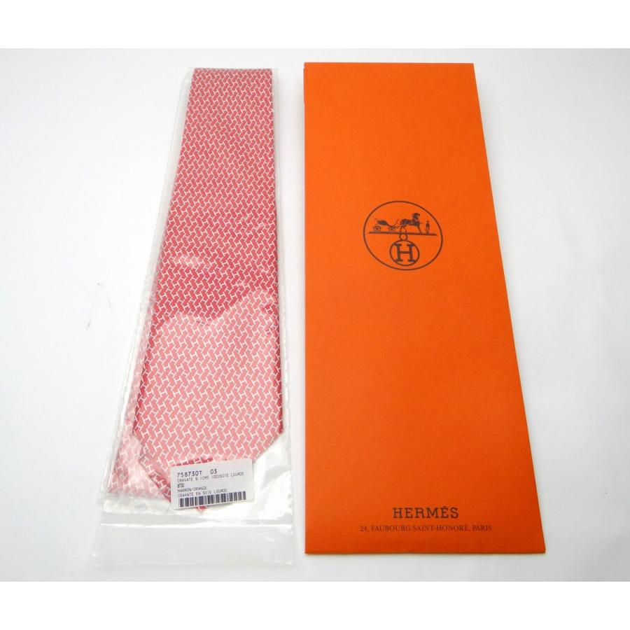HERMES（エルメス） メンズ ネクタイ CRAVATE EN SOIE LOURDE H柄