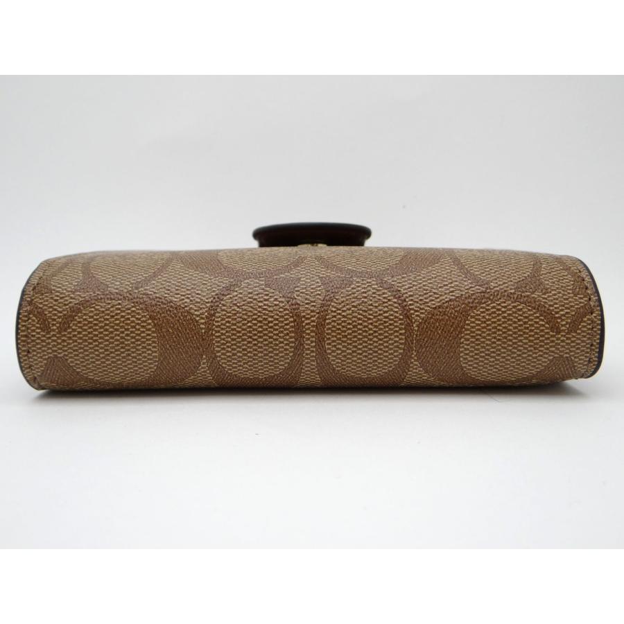 COACH（コーチ） C0082 シグネチャー PVC×レザー 二つ折りL字