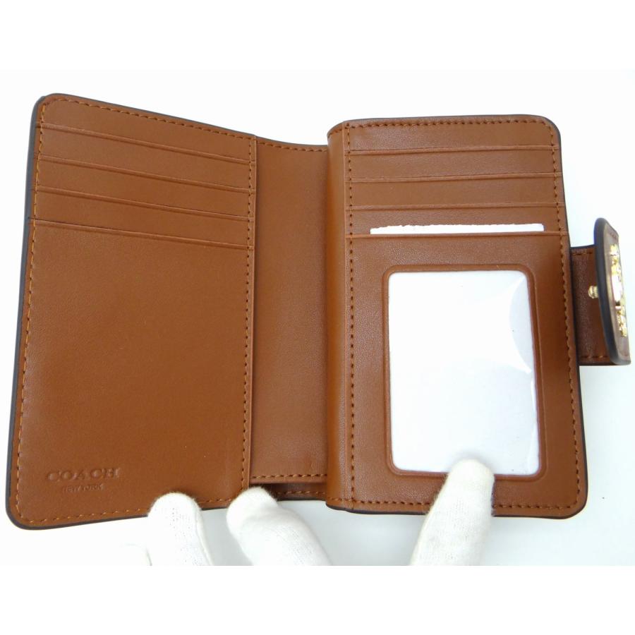 COACH（コーチ） C0082 シグネチャー PVC×レザー 二つ折りL字