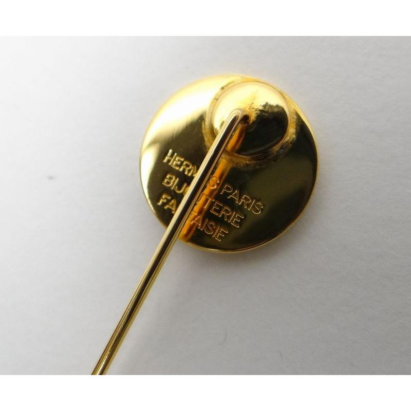 HERMES エルメス セリエ ピンブローチ ゴールド メッキ＜USED＞【送料
