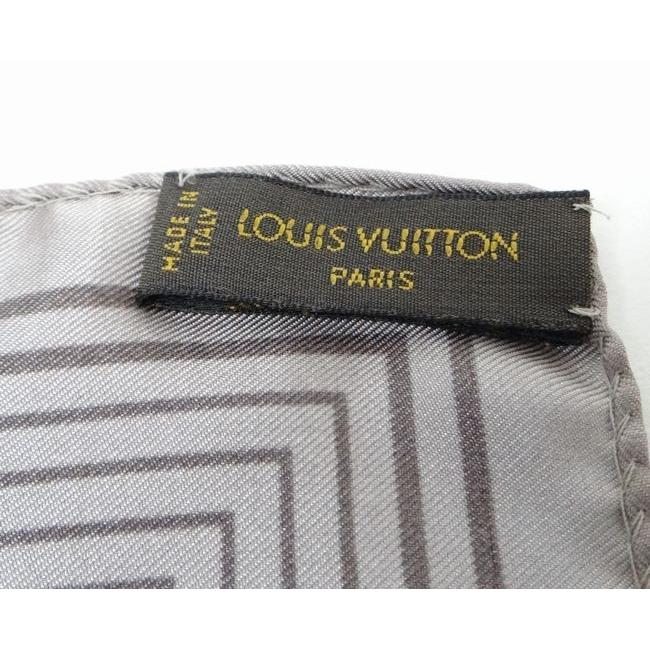 LOUIS VUITTON（ルイ・ヴィトン） トランク柄 シルクスカーフ＜USED美