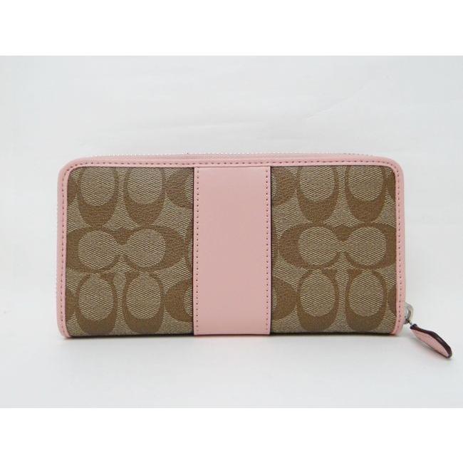 COACH（コーチ） F54630 シグネチャー ストライプ PVC ラウンド