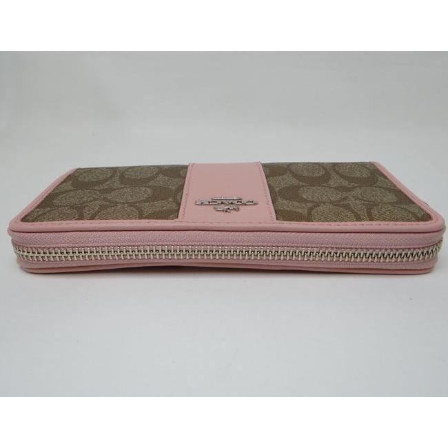 COACH（コーチ） F54630 シグネチャー ストライプ PVC ラウンド