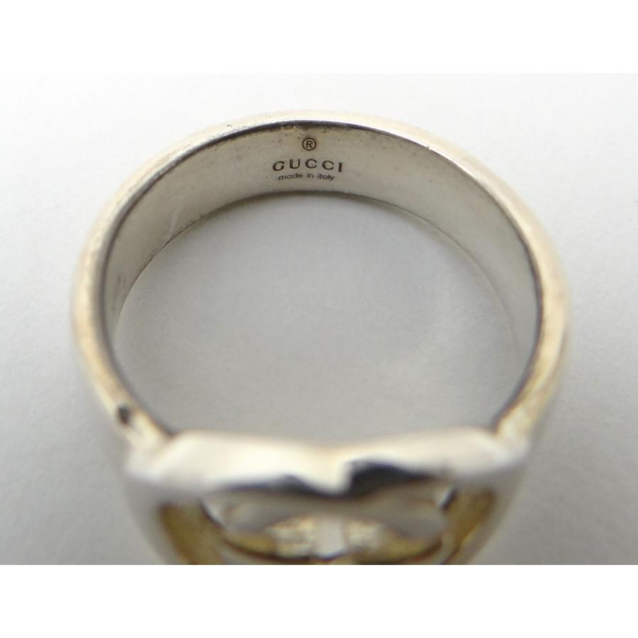 GG GUCCI グッチ インターロッキング リング 指輪 #15 SV925＜USED