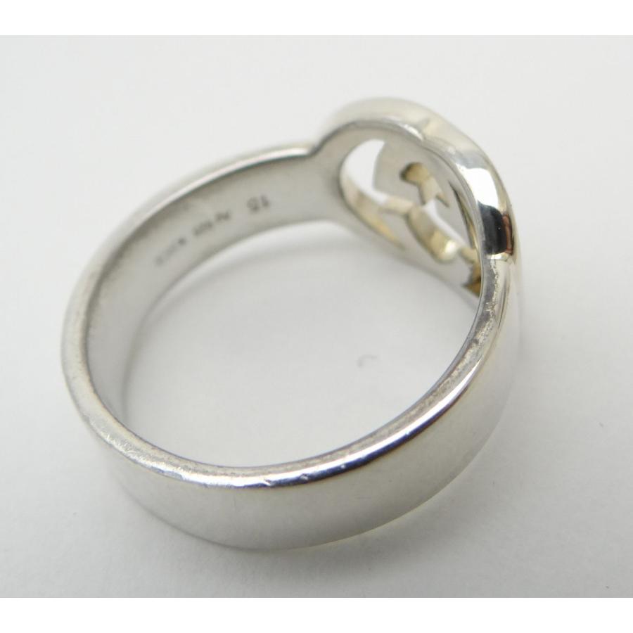 GG GUCCI グッチ インターロッキング リング 指輪 #15 SV925＜USED