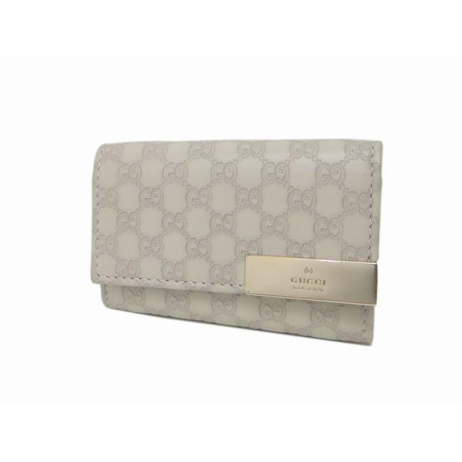 グッチ GUCCI キーケース グッチシマ レザー 白系色 6連 268833 グッチシマ GUCCI グッチ 268833 マイクログッチシマ レザー 6連