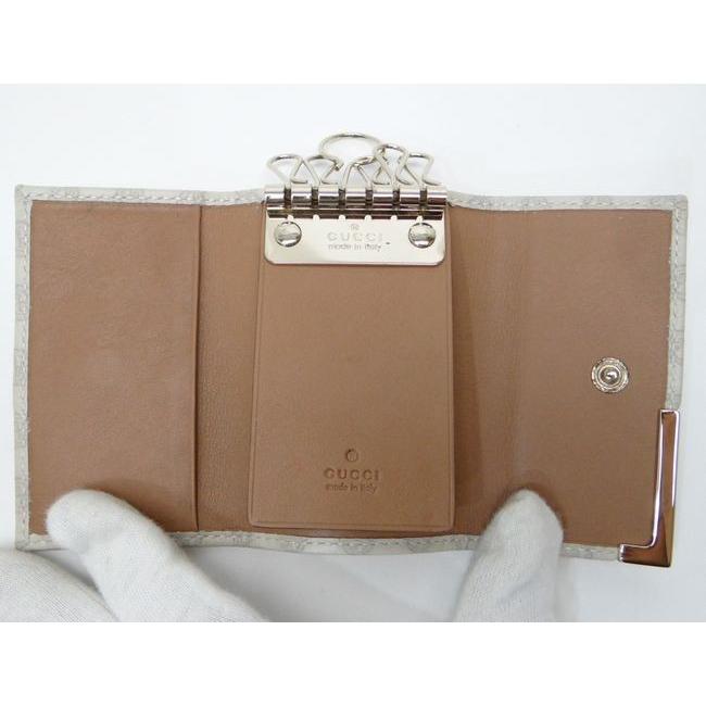 グッチ GUCCI キーケース グッチシマ レザー 白系色 6連 268833 グッチシマ GUCCI グッチ 268833 マイクログッチシマ レザー 6連