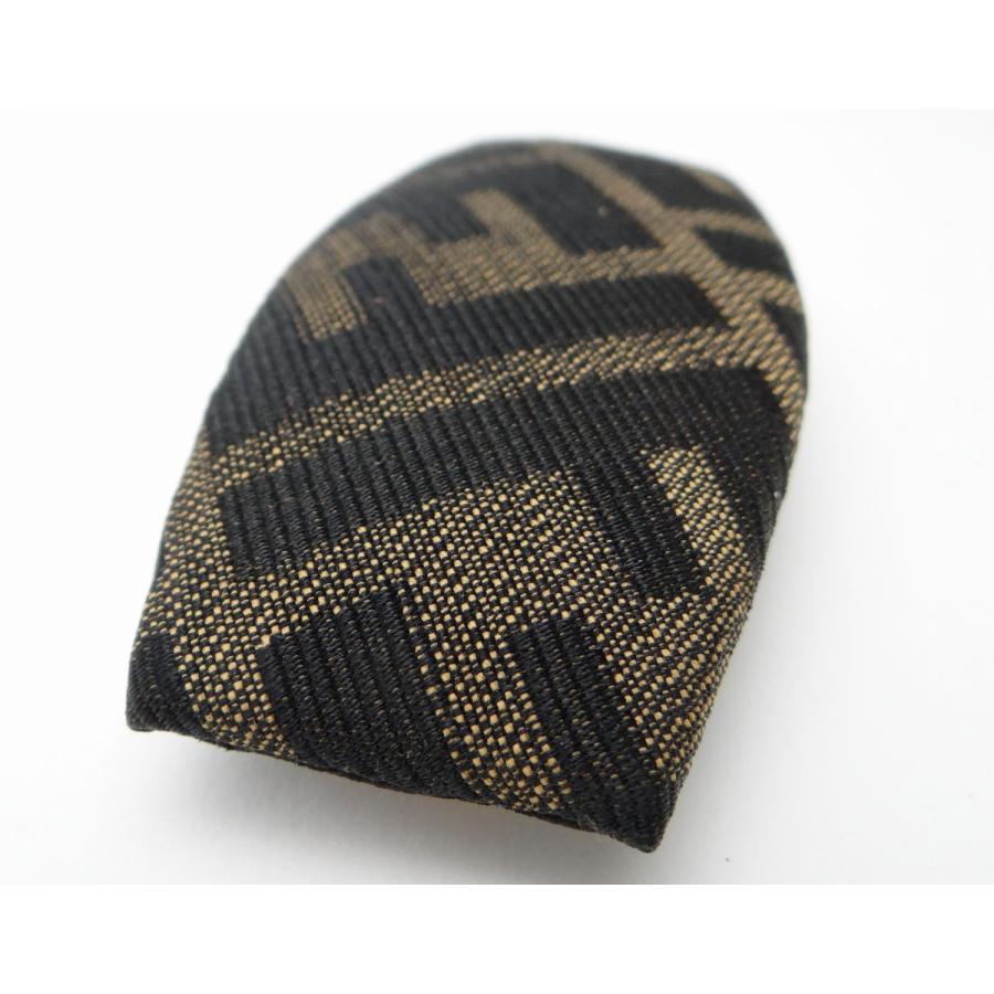 FENDI（フェンディ） ズッカ柄 バレッタ ヘアアクセサリー ブラウン