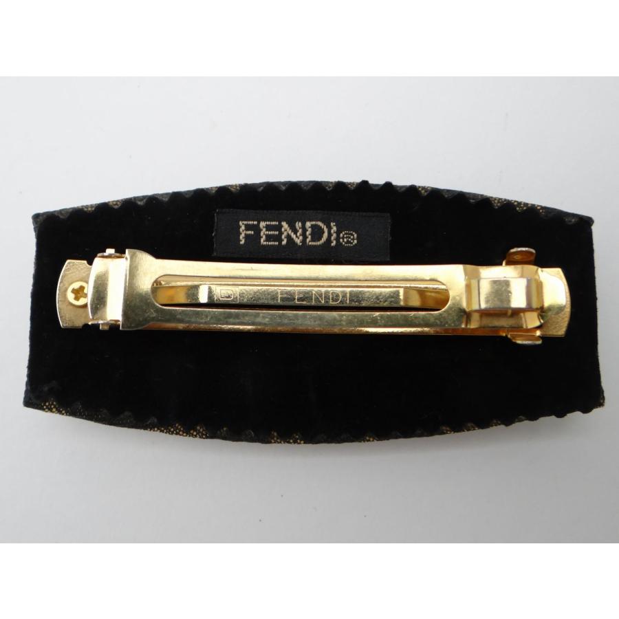 FENDI（フェンディ） ズッカ柄 バレッタ ヘアアクセサリー ブラウン