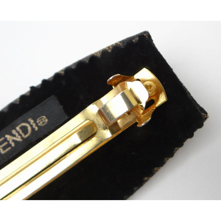 FENDI（フェンディ） ズッカ柄 バレッタ ヘアアクセサリー ブラウン